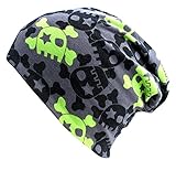 Schwarz-grau mit coolem Skull-Motiv und grauer Innenseite