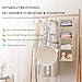 VERONLY Hanging Closet Organizer with Bamboo Shelves - Foldable Closet Storage for Baby Clothes, Towels, Scarves,Space Saving Shelves Organizer (White)