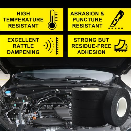 Ruban de harnais de fil noir SIKEDEPRO adhésif isolant faisceau électrique auto moto - 4