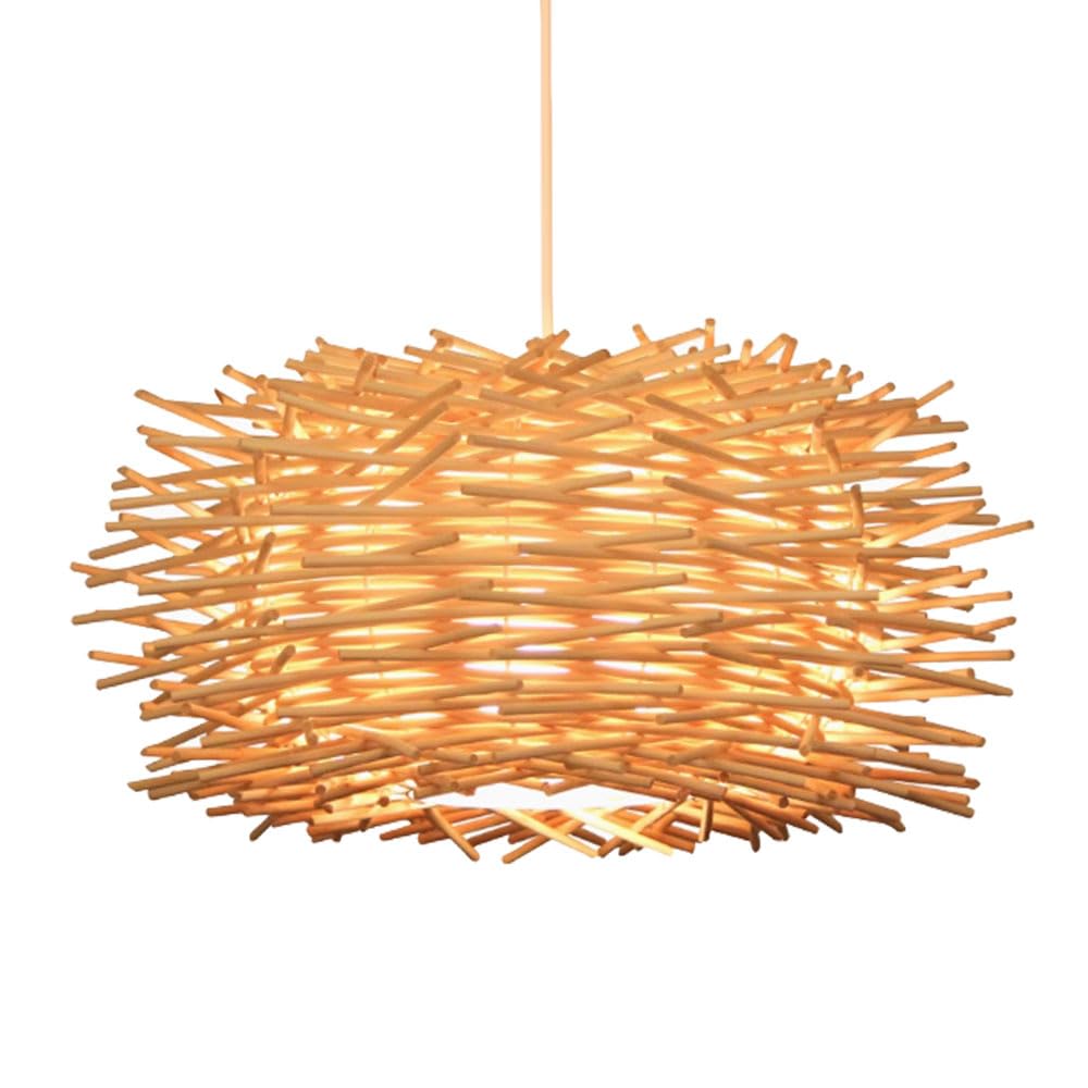 Lámpara de ratán nido de pájaro de 30cm para iluminar esquinas oscuras del salón