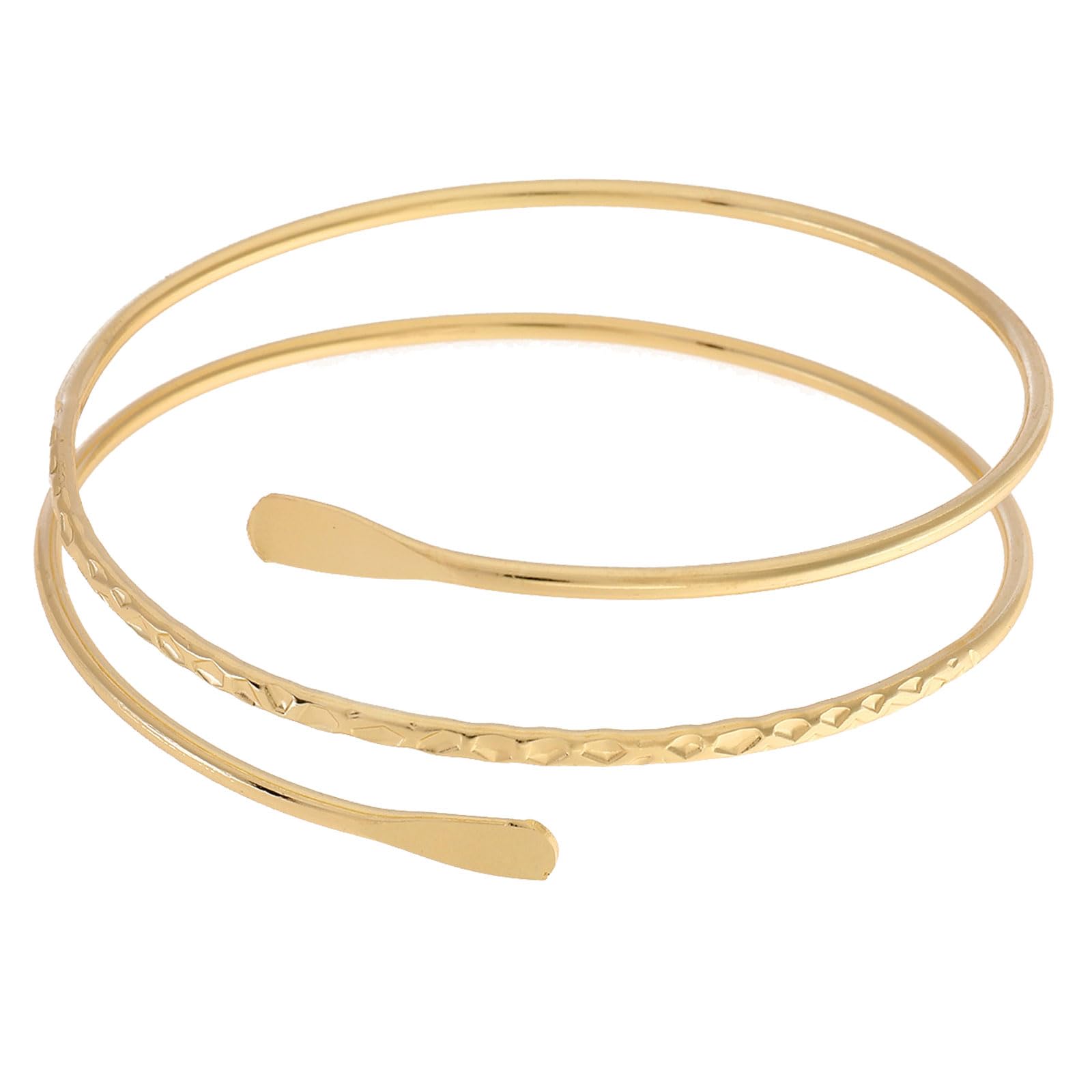 SSKHE Moda Brazo Abierto Superior brazalete, Brazalete mujeres en Espiral, Joyería minimalista para brazalete