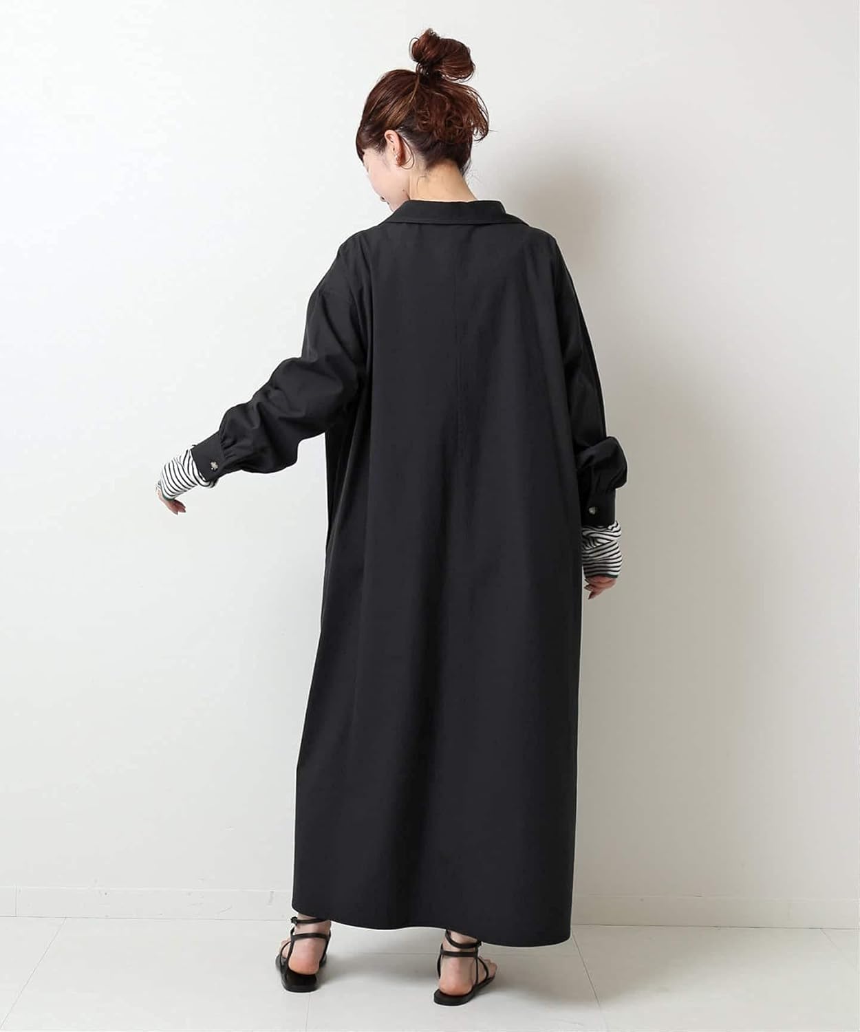 Amazon Co Jp スピック アンド スパン コードレーンオープンカラー ワンピース フリー ナチュラル 服 ファッション小物