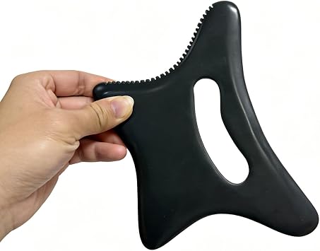 Body Gua Sha Tool Large Natural Bian Stone Handle Guasha Scraping, Muscle Scraper Tool for Soft Tissue, Manual Anti-Cellulite Sculpting Board for Muscle Release, Body Contouring 7.3 inch
