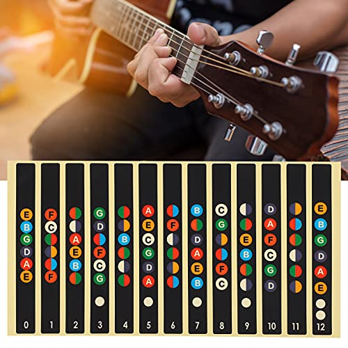 Decalques para skate de dedo, adesivos de notas de guitarra resistentes ao desgaste filme composto p
