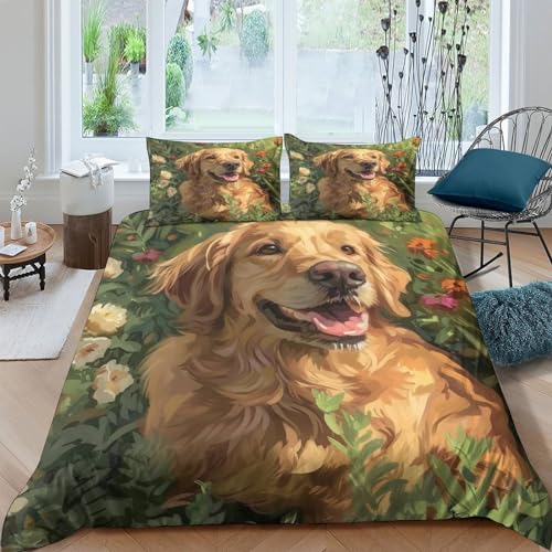 Linge de lit Golden Retriever microfibre qualité hôtelière - 2