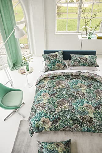 Funda nórdica de satén de algodón Madhya Azrure Designers Guild 200x200 cm para cama 2