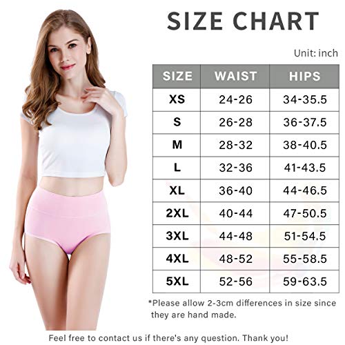 Image of wirarpa Women's Cotton Underwear High Waist Full Coverage Brief Panty Multipack