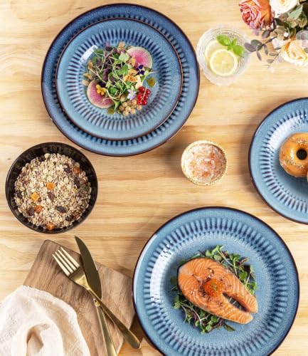 Image of LERATIO Ceramic Dinnerware Sets for 4,12-Pcs Porcelain Plates and Bowls Set