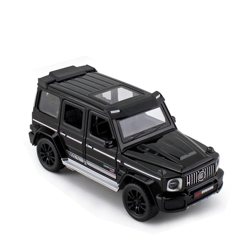 Image of 1:32 Alloy Model Car Compatible for G-Class SUV Style | Die-Cast Metal Pull Back Toy Car with Light & Sound, Openable Doors | Collectible & Gift Toy Vehicle for Kids Boys Girls (Black)