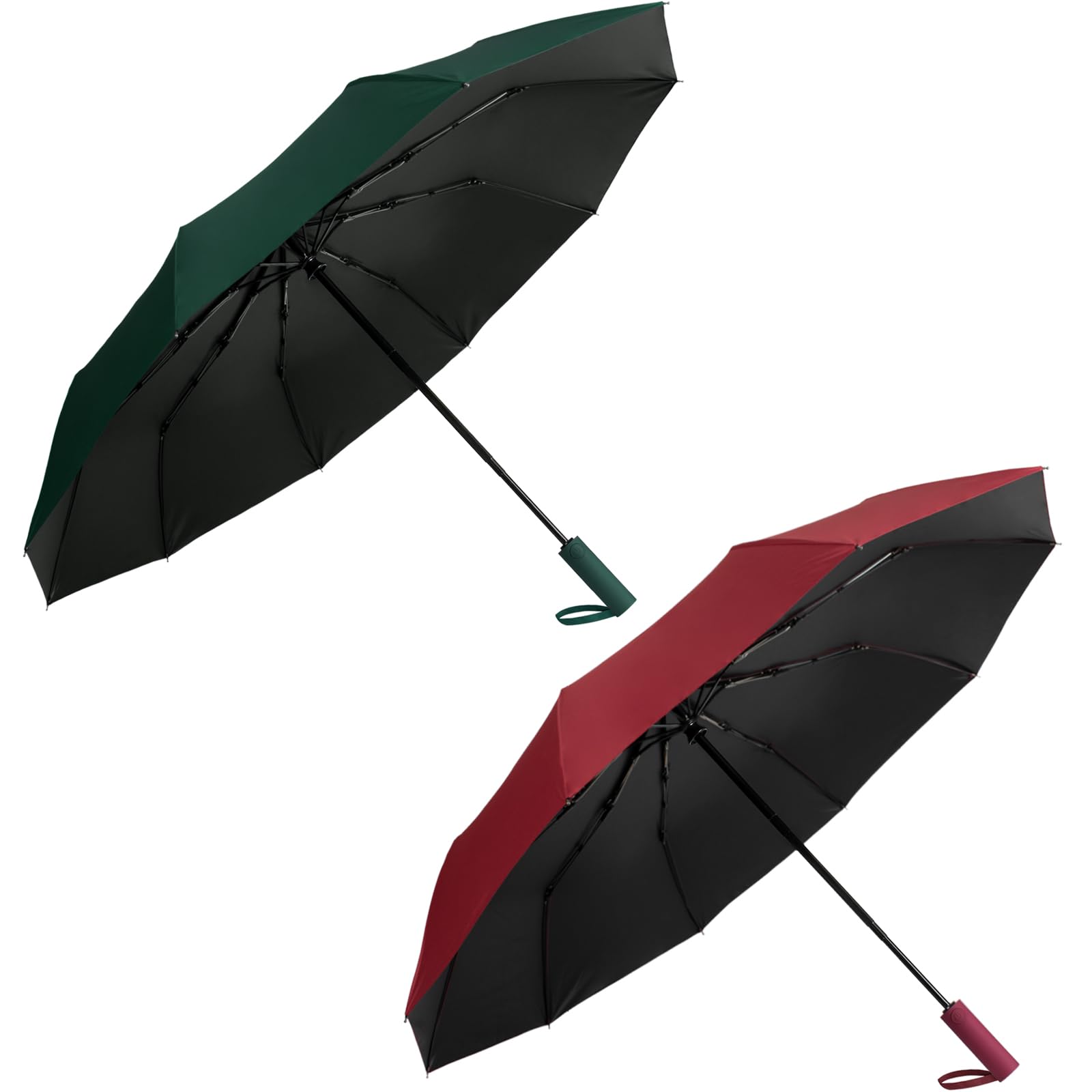 Umbrella for Rain and UV Sun Protection, Compact Portable Travel Car Folding Umbrella, Windproof Lightweight Automatic Open and Close UPF50+ for Men