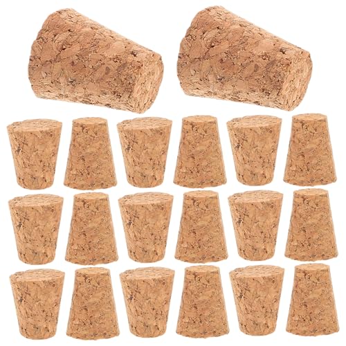 Hemoton Craft Bottle Corks 20pcs Soft Wood Cork Plugs for DIY Projects Wine Bottles