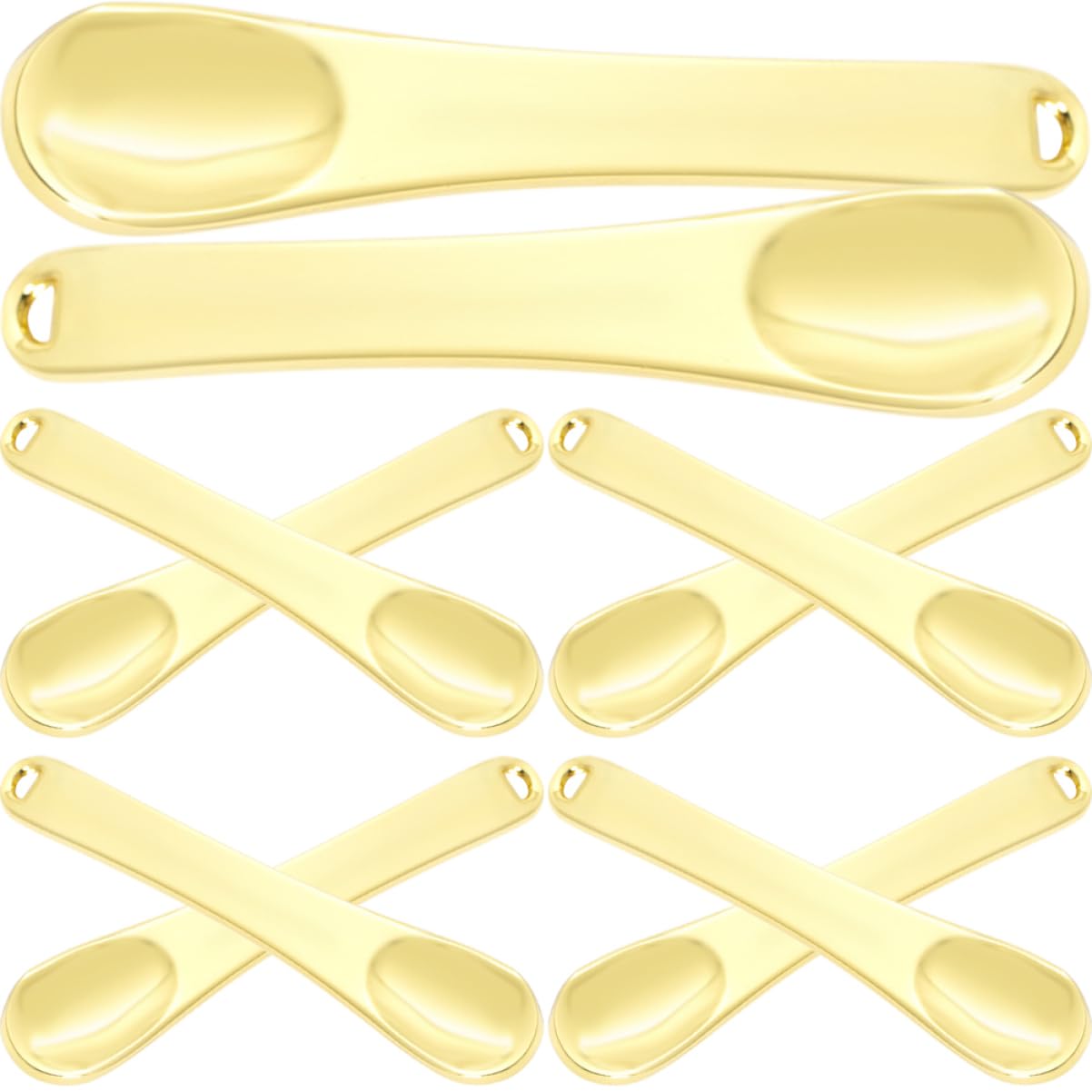 minkissy 50stücke Edelstahl Kosmetik Spateln Für Gesichtscremes Wiederverwendbare Make-up Löffel Mit Aufhängeloch Für Hygienische Anwendung Von Lotionen Und Cremes