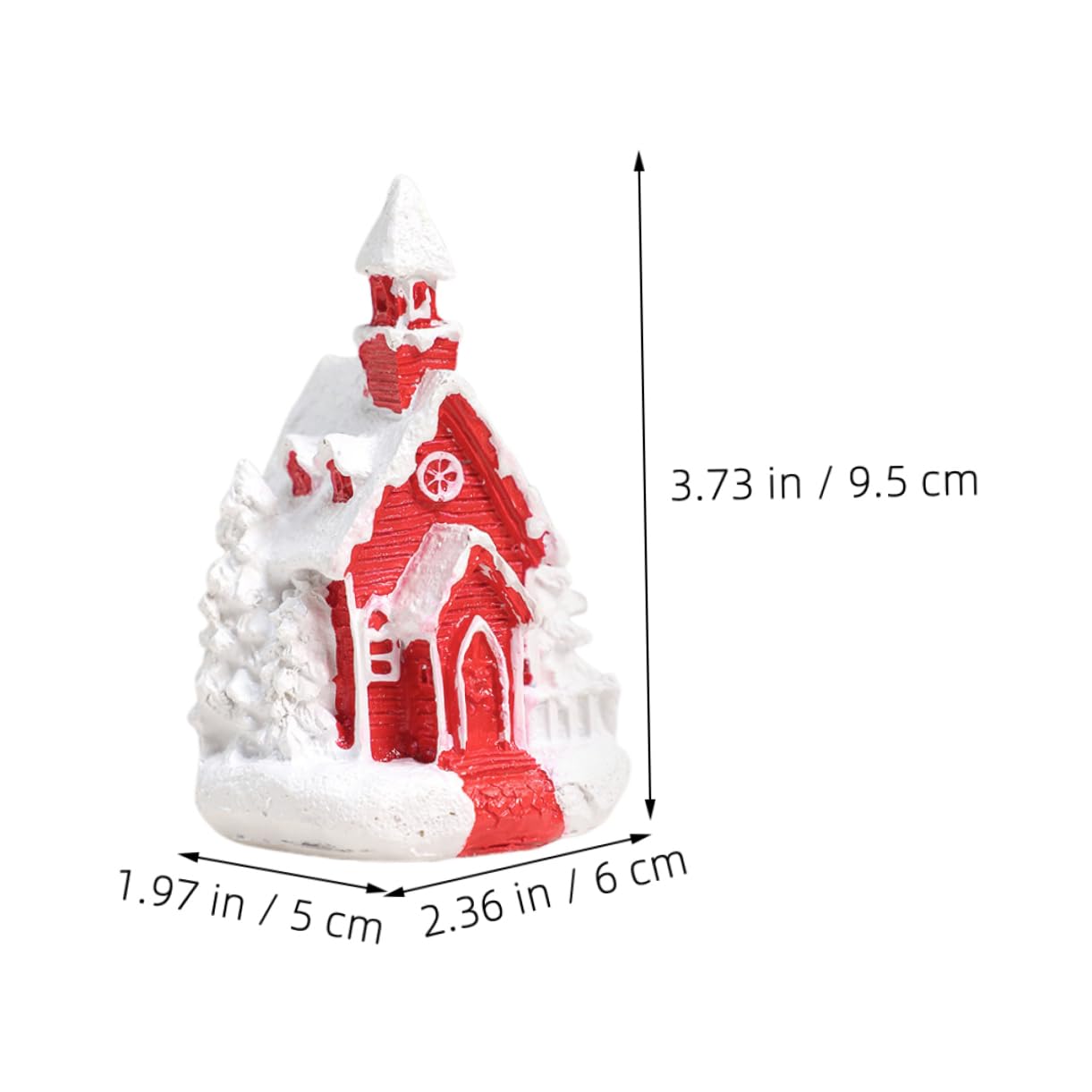 HEMOTON Unique Christmas Scene Village Houses Resin Mini House Fairy Garden Decor Home Office Decor European Style