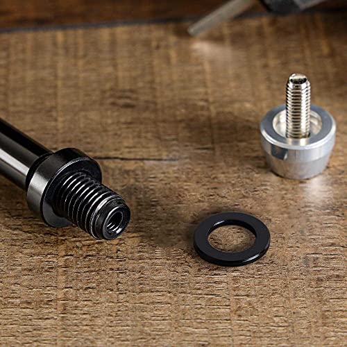 CyclingDeal Trainer Thru Axle - Bike Bicycle 12mm Rear Wheel Skewer for Indoor - Length 166mm to 178mm Boost -Thread Pitch: M12 x P1.5 - Spacers 2.5mm/6mm Included