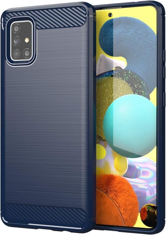 Image of Basic Case for Samsung Galaxy A71 (Carbon Fibre Blue)