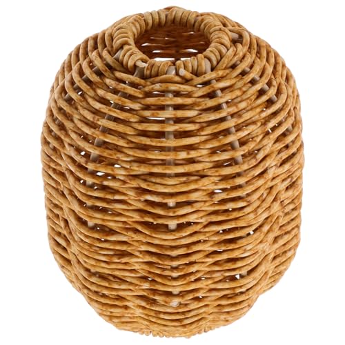 Alipis Jarrón Woven Vintage De Rattan Imitación para Decoración De Flores Secas y Elegante para Interior Adorno De Rústico para y Dormitorio