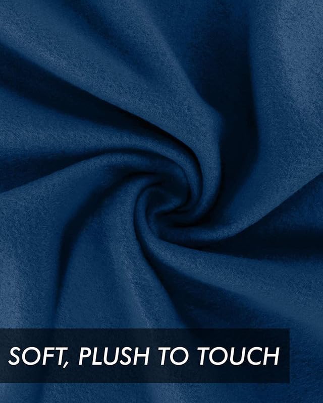 Image of 220 GSM Polar Fleece Double Bed Lightweight Plain Blanket for All Season Travel & Camping, 90x90Inch, Blue