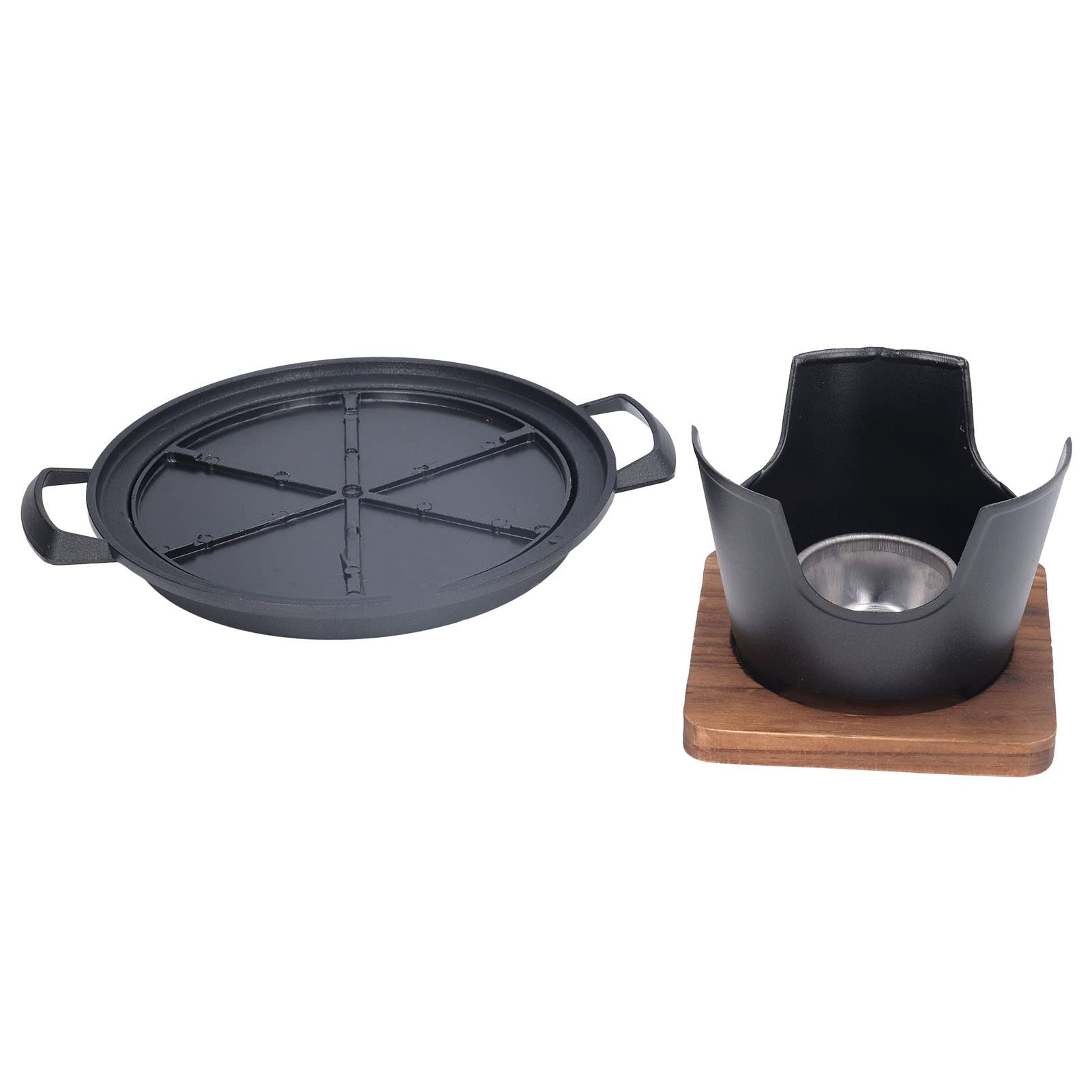 Mini Set di Griglie per Barbecue,Barbecue a Carbone Griglia da Tavolo a Carbone Barbecue in Stile Giapponese Griglia Rotonda per Interni con Base in Legno per Picnic Giardino Balcone Campeggio