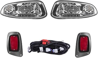 EZGO RXV 2016+ LED Basic Light Kit 48V, 2 LED headlight, 2 LED taillight, 1 Basic wiring harness, instruction & hardware included