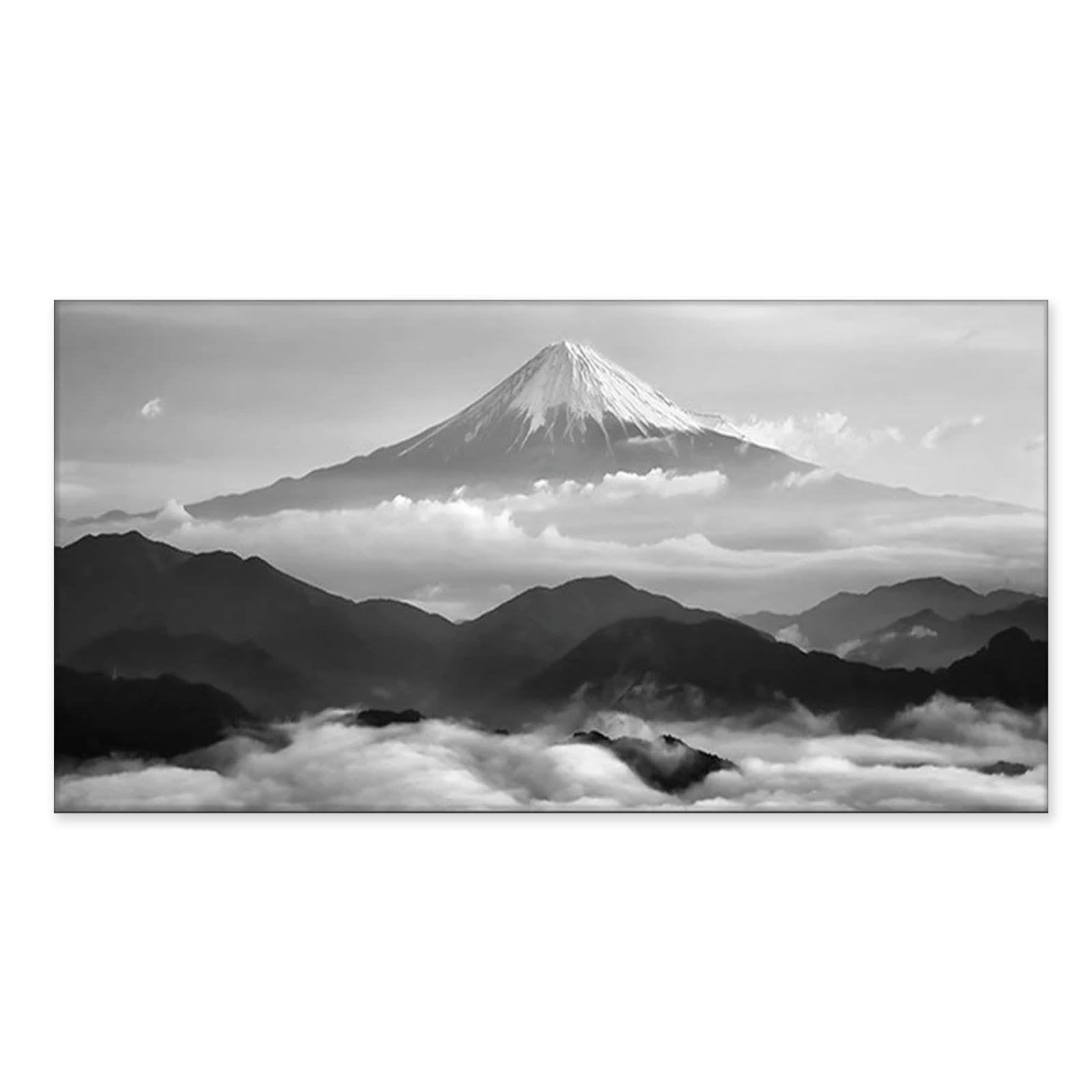 Japanese Landscape Canvas-Japanese Art Prints-Black and White