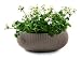 Keter Cozies Large Plastic Knit Texture 21" Planter Bowl with Removable Liner, Harvest Brown