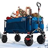 TIMBER RIDGE Carrello Spiaggia Ruote Grandi con Freno Carrello Pieghevole Trasporto Braccioli...