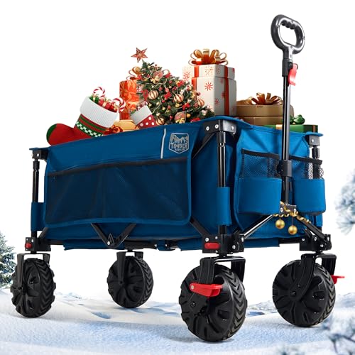 TIMBER RIDGE Carrello Spiaggia Ruote Grandi con Freno Carrello Pieghevole Trasporto Braccioli...