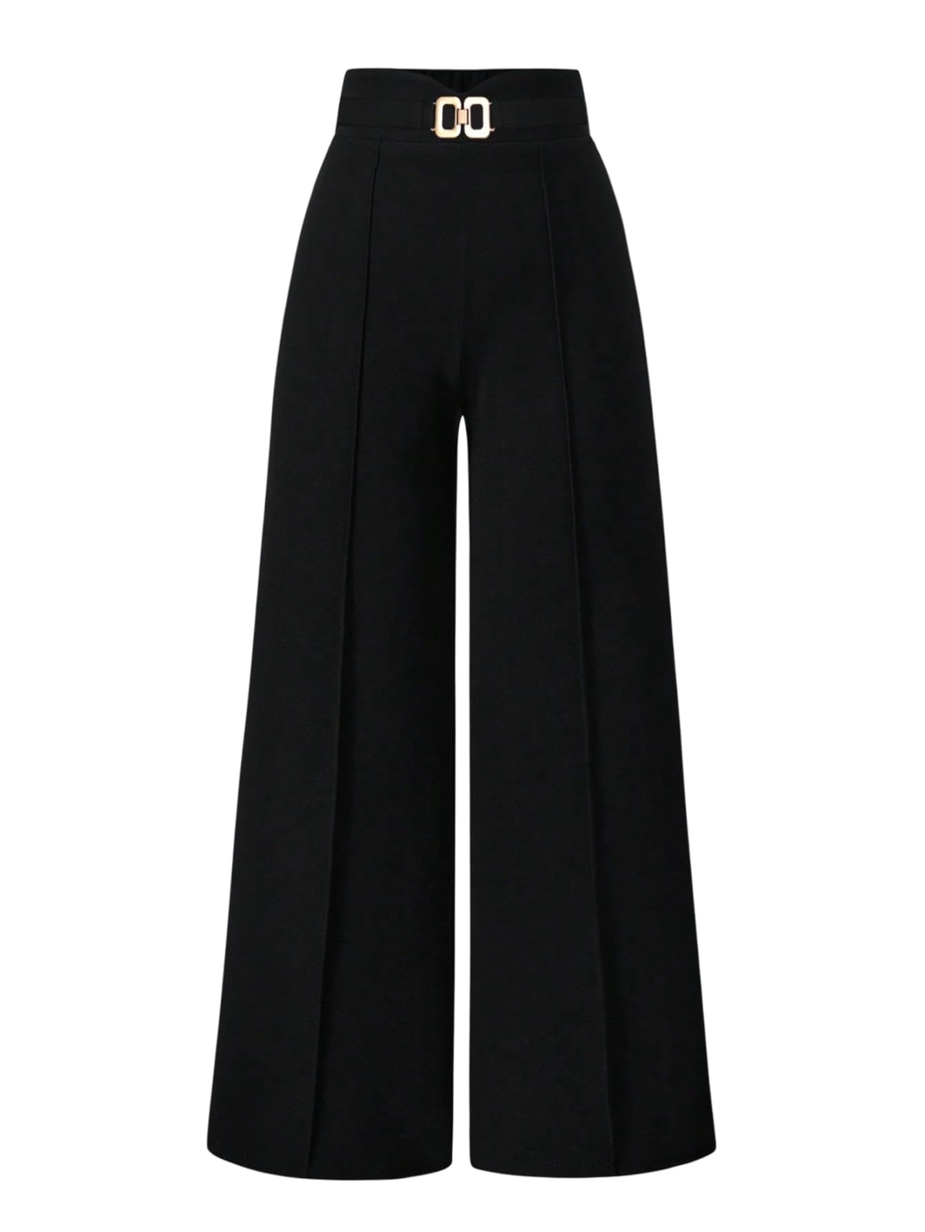 SweatyRocks Pantaloni da donna eleganti pantaloni a gamba larga pantaloni da donna con elastico in vita, pantaloni pieghevoli, alla moda autunnale, per il tempo libero
