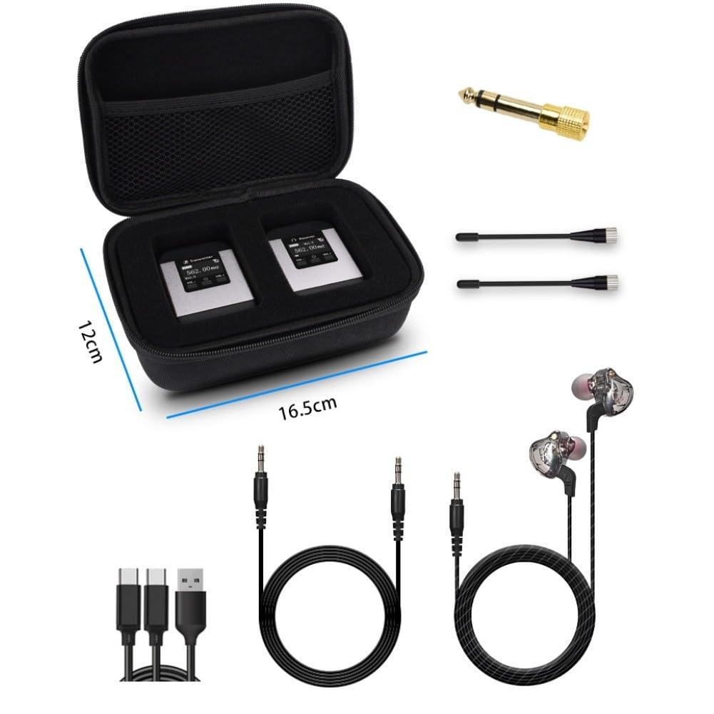 NbgrvB Silberner UHF-Funk-In-Ear-Monitor, kompaktes Design, kompatibel m
