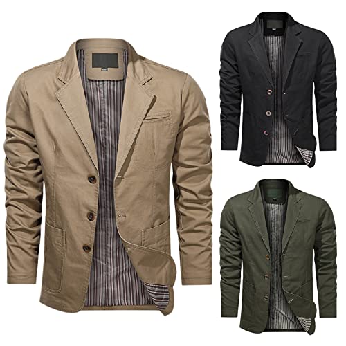 Mens Cargo Blazer Jacket Tactical Military Button Down Fashion Fall Work Sport Outoor Thermal Lapel Coat3