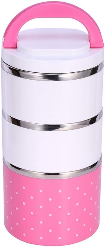 Lunch Box Stainless Steel Inner Food Container 3 Layer Insulation Food Storage Box with Double Handles