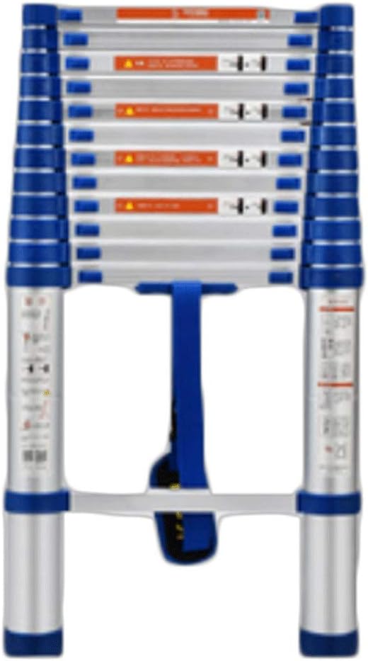 Telescopic Ladder Telescoping Ladders Thickened Aluminum Alloy 14FT Aluminum Telescoping Ladder Newly Telescopic Extension Ladder 330lbs Capacity One Button Retraction Ladders (Size : 14ft)