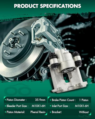 Image of SCITOO Rear Left Brake Caliper Without Bracket 184785 Compatible For Chrysler For PT Cruiser 2001-2010