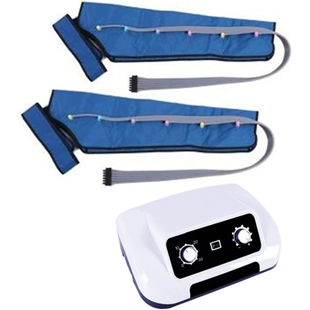Massaggiatore Compressione D'Aria Per Vitelli,Elettrico Pressoterapia Per Casa Massagg Per Braccio Vita Gambe,6 Camere D'Aria Pressoterapia Linfodrenaggio Con Funzione Cronome(Color:2 Arm And Machine)