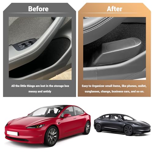 Image of YEE PIN Compatible with Tesla Model Y Trash Can for Tesla Model Y (2024-2020), Car Door Tesla Model 3 Trash Can for Tesla Model 3 (2023-2017), Left Door Tesla Trash Model Y Accessories