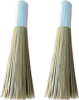 VILLCASE 2pcs Bamboo Pan Brush Kitchen Pan Brush Kitchen Dish Scrubber Cast Iron Brush Bamboo Wok Brush Bamboo Dish Scrubber Sink Dish Dryer Household Pot Large Cleaning Brush