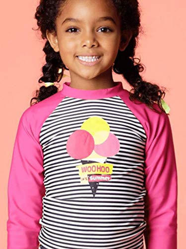 Camiseta Puket Infantil Surfista Fps Listras Sorvete Pink