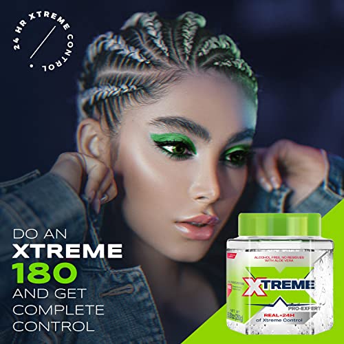Xtreme Pro-Expert Clear Styling Hair Gel, Alcohol-Free 24-Hours Control With Aloe Vera, 8.81 Oz Jar (Pack Of 24) #TOP3