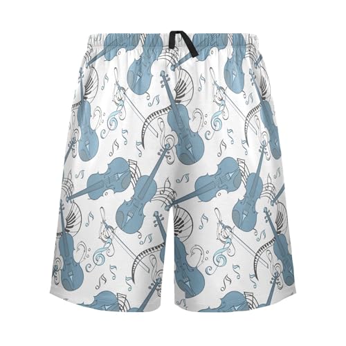 susiyo Violin Men's Pajama Shorts Soft Comfy Pajama Bottoms Lounge Sleep Shorts Sleepwear with Pockets2