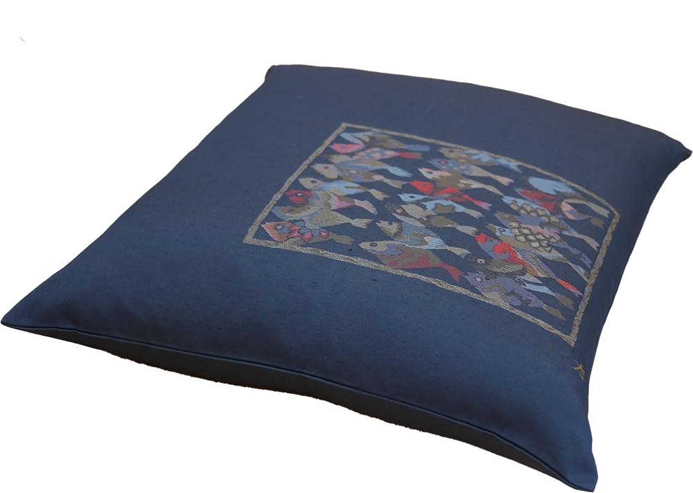 新品 5枚組 綿入り座布団 汚れ防止 防水撥水加工側 ざぶとん ブルー