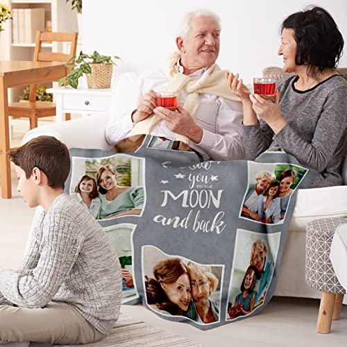 Shinesand Personalized Gifts For Mothers From Daughter, Custom Blanket With Photos Customized Mom Blankets With Picture Gift For Birthday Anniversary Christmas Made In Usa #TOP3