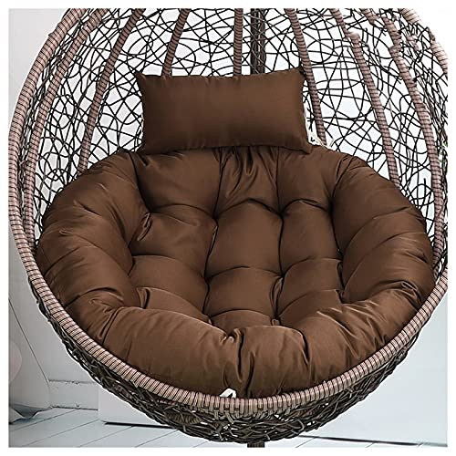 MNBVH Cojín de Sillon Colgante Huevo, Redonda Espesar Cojines para Silla Colgante, Columpio Cesta Colgante Cojines para Jardin Exterior, Lavable Cojín para Columpio Colgante con Almohada