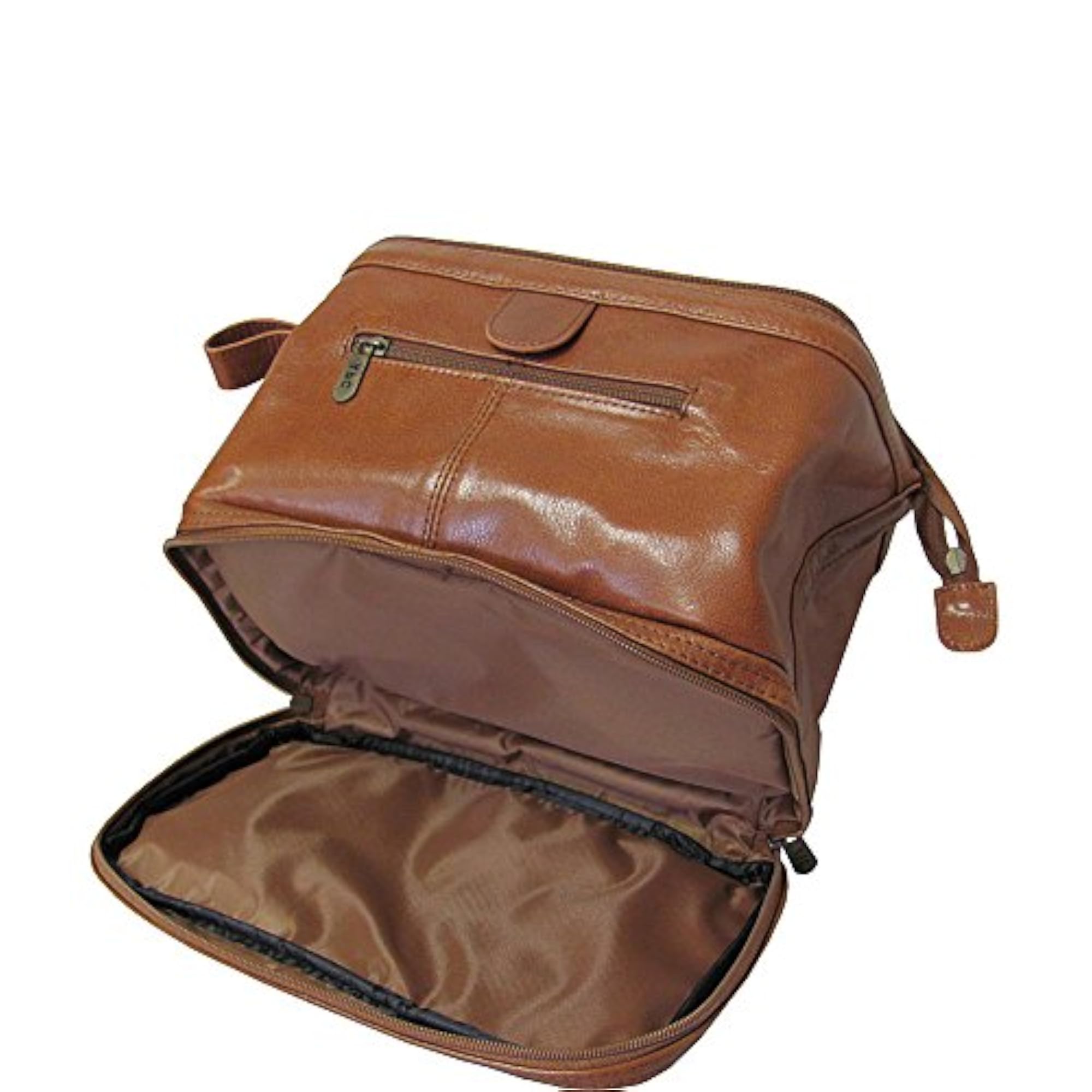 Leather Toiletry Bag, Brown