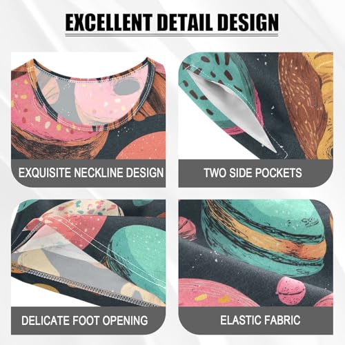 Pajama Short Sets Sweet Pastries and Donut Soft Cotton Summer Sleepwear 2 Piece PJS Size 5-14T3