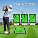 Golf Hitting Mats Training Equipment, Golf Practice Mat with Instant Swing Path Feedback, 3 Replaceable Golf Training Mats with No-Slip Heavy Duty Rubber Base