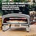 Q Pizza Portable Propane Pizza Oven with Manual Rotating Stone, Tabletop Gas Stove for Outdoor Kitchen, Gas Oven for Making Pizza, Bread, Steak, Pie, PS104