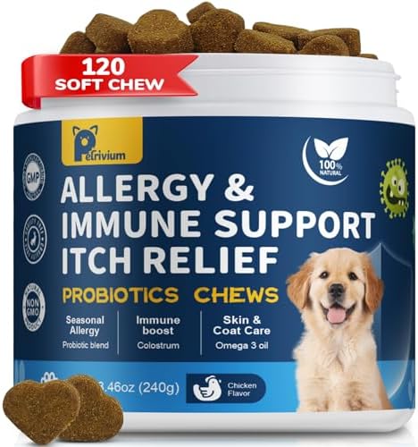 Dogs Allergy Itchy Relief Chews - Dog Probiotics for Itchy Skin a...