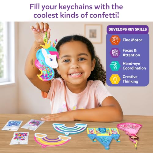 Image of Skillmatics Art & Craft Activity - Shake-its, Unicorns & Princesses, DIY Craft Kit with Keychains, Fun & Creative Travel Toys, Party Favours & Birthday Gifts for Girls & Boys Ages 4, 5, 6, 7, 8, 9