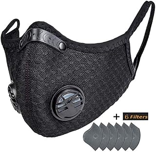 Jewtme Dust Masks Reusable Respirators Unisex Mouth Mask Adjustable for Allergies Woodworking Running
