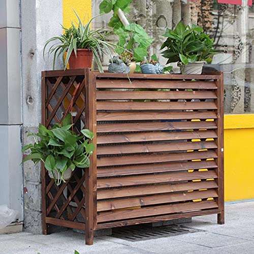 Copri Condizionatore da Esterno Legno,Obliquo